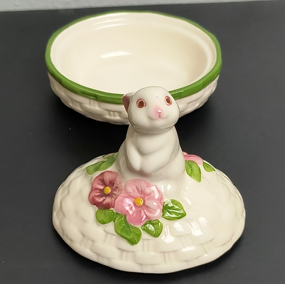 Avon Easter Bunny Set Of 4 Pcs Ceramic Decor - Picture 4 of 17